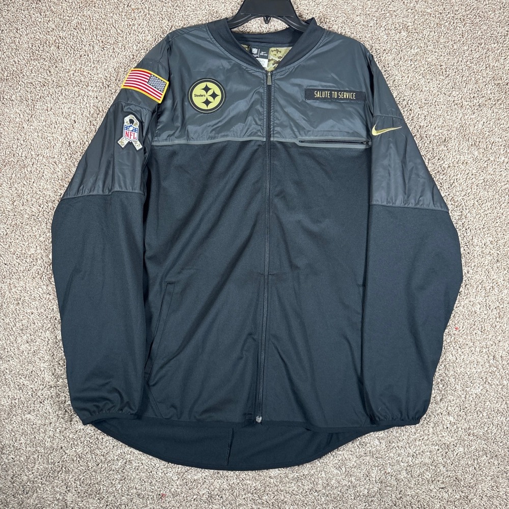 Nike Pittsburgh Steelers Salute to Service Hybrid Jacket Mens XL 804376-010